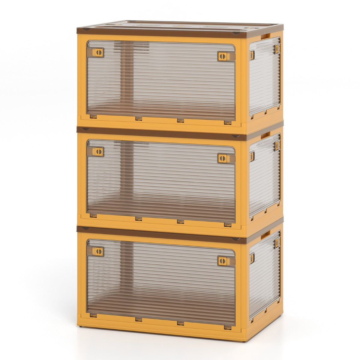 292L Collapsible Storage Bins 3-Pack – Stackable with Lids & Wheels