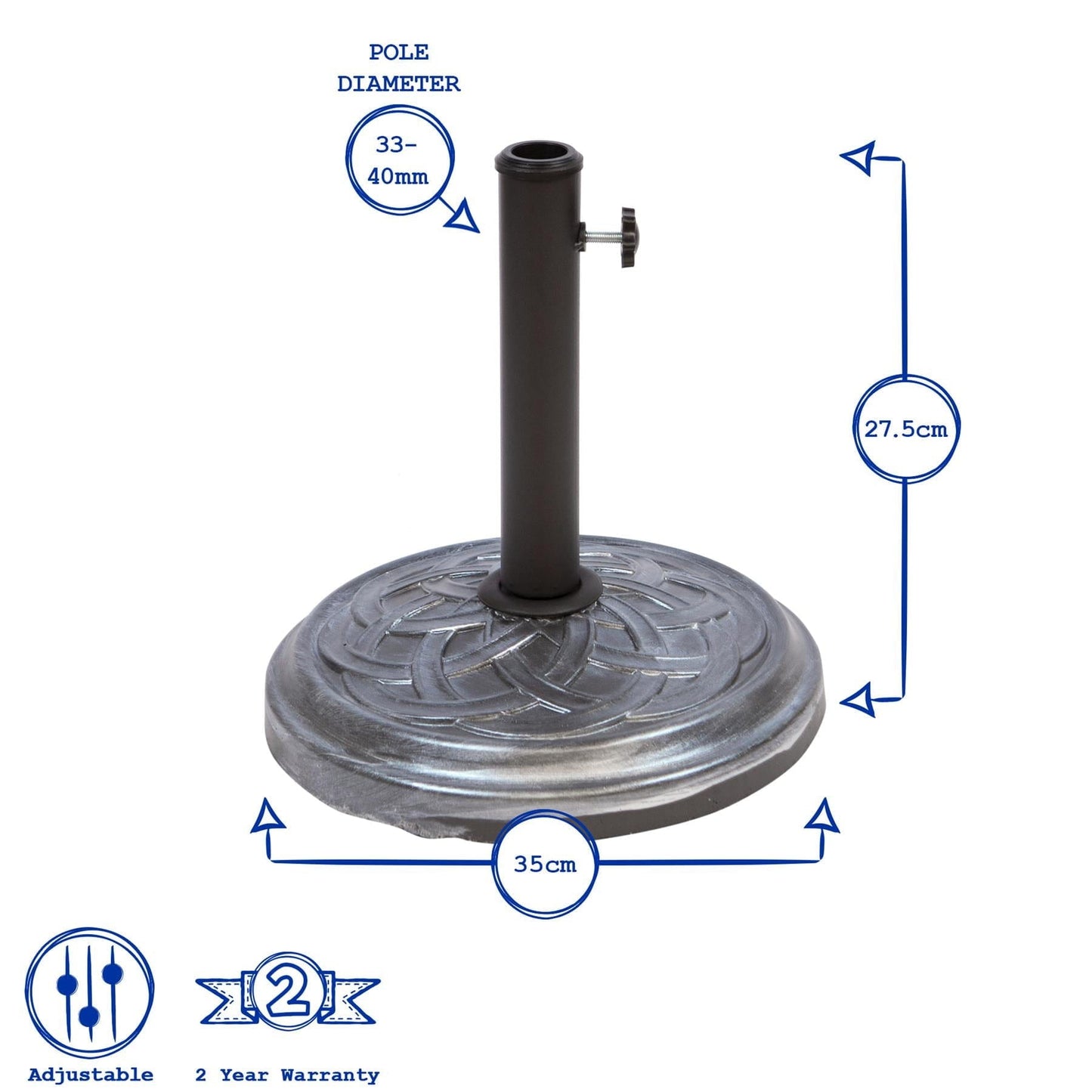 12kg Concrete Parasol Base