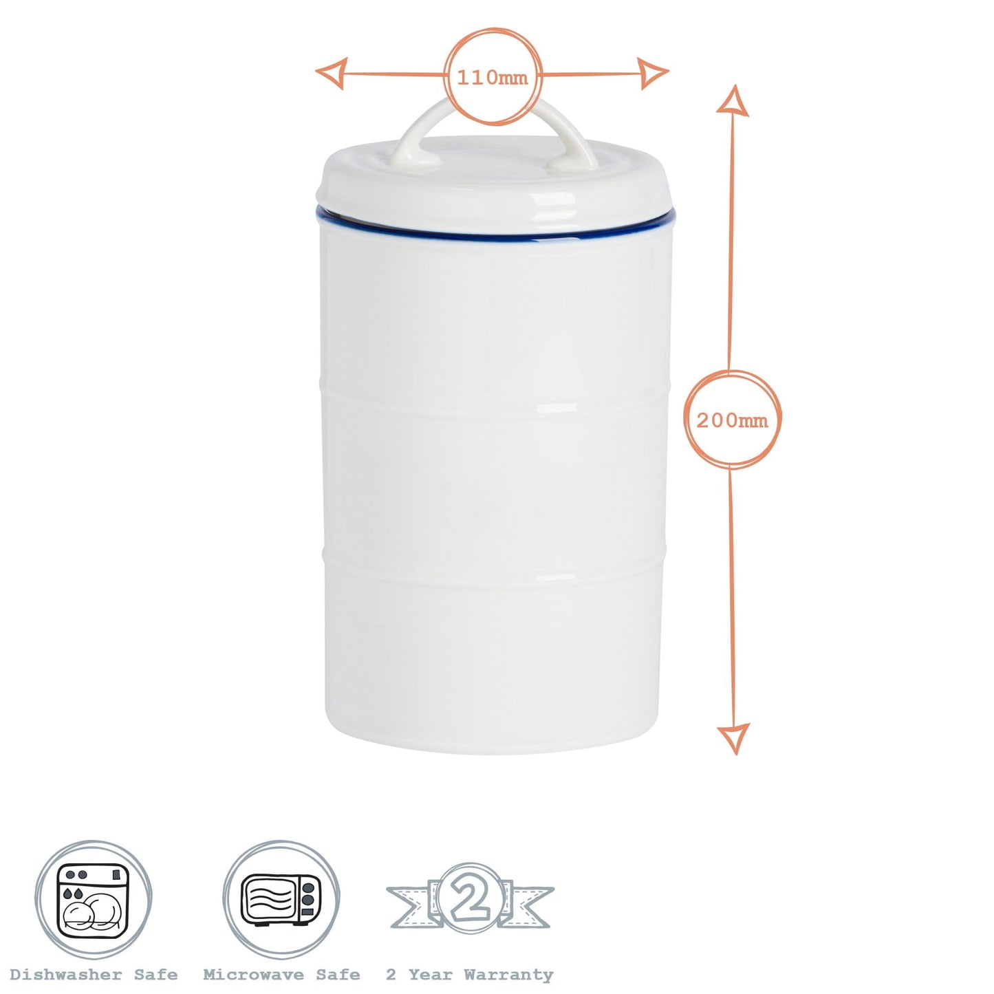 Farmhouse White Tea Canister