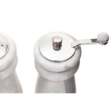 Salerno White Marble Salt & Pepper Set