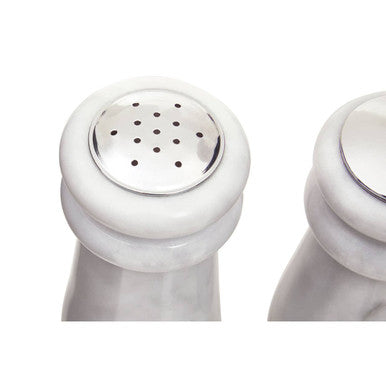 Salerno White Marble Salt & Pepper Set