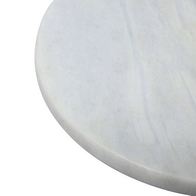 Salerno White Round Chopping and Serving Board