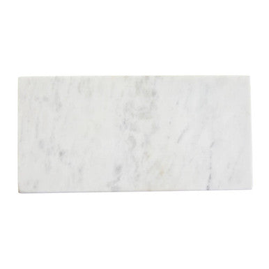 Salerno White Marble Rectangular Chopping or Serving Board