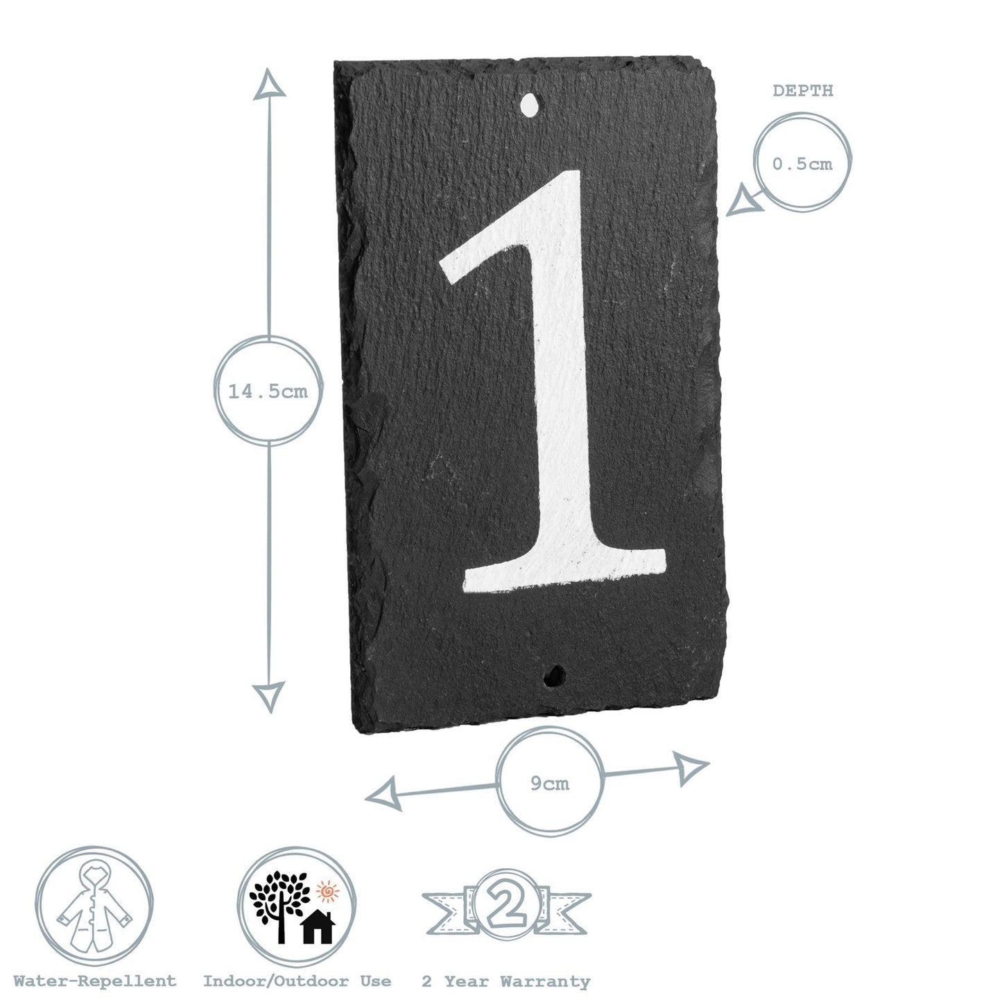 Number 1 Slate House Sign