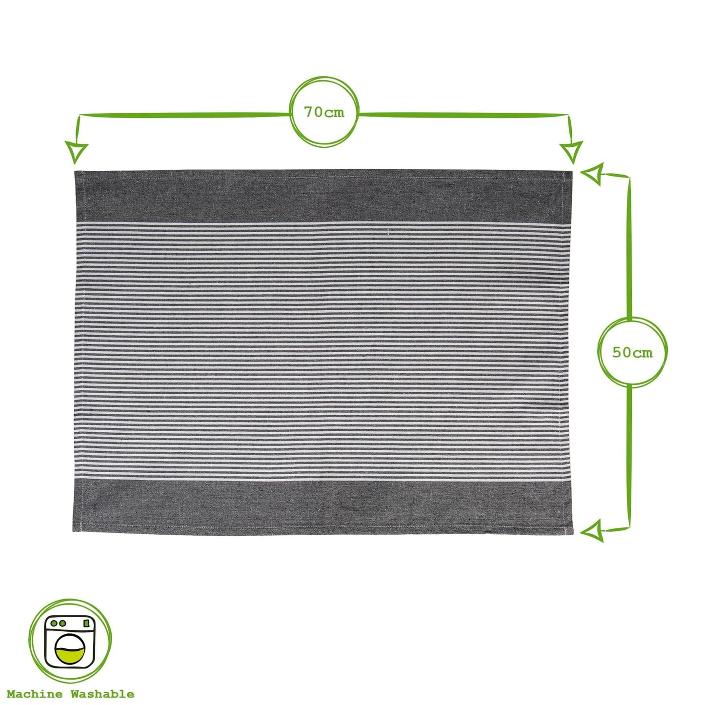 Pinstripe 70cm x 50cm Cotton Tea Towel