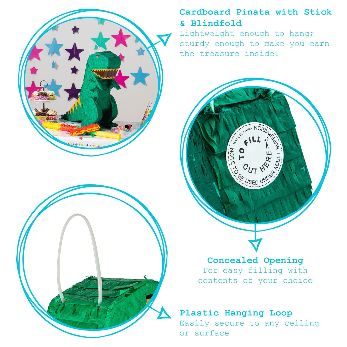 Jumbo Dinosaur Pinata Party Set