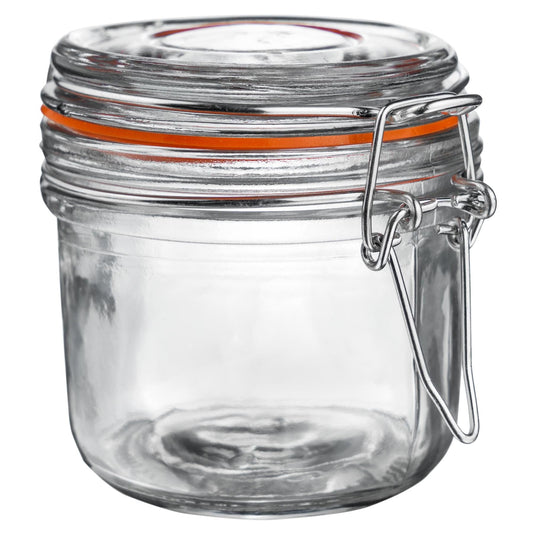 200ml Air Tight Overnight oats Classic Glass Storage Jar + Four Free Coloured Seals
