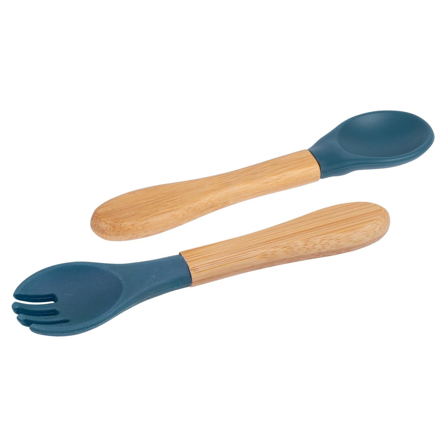 2pc Bamboo Baby Weaning Fork & Spoon Set