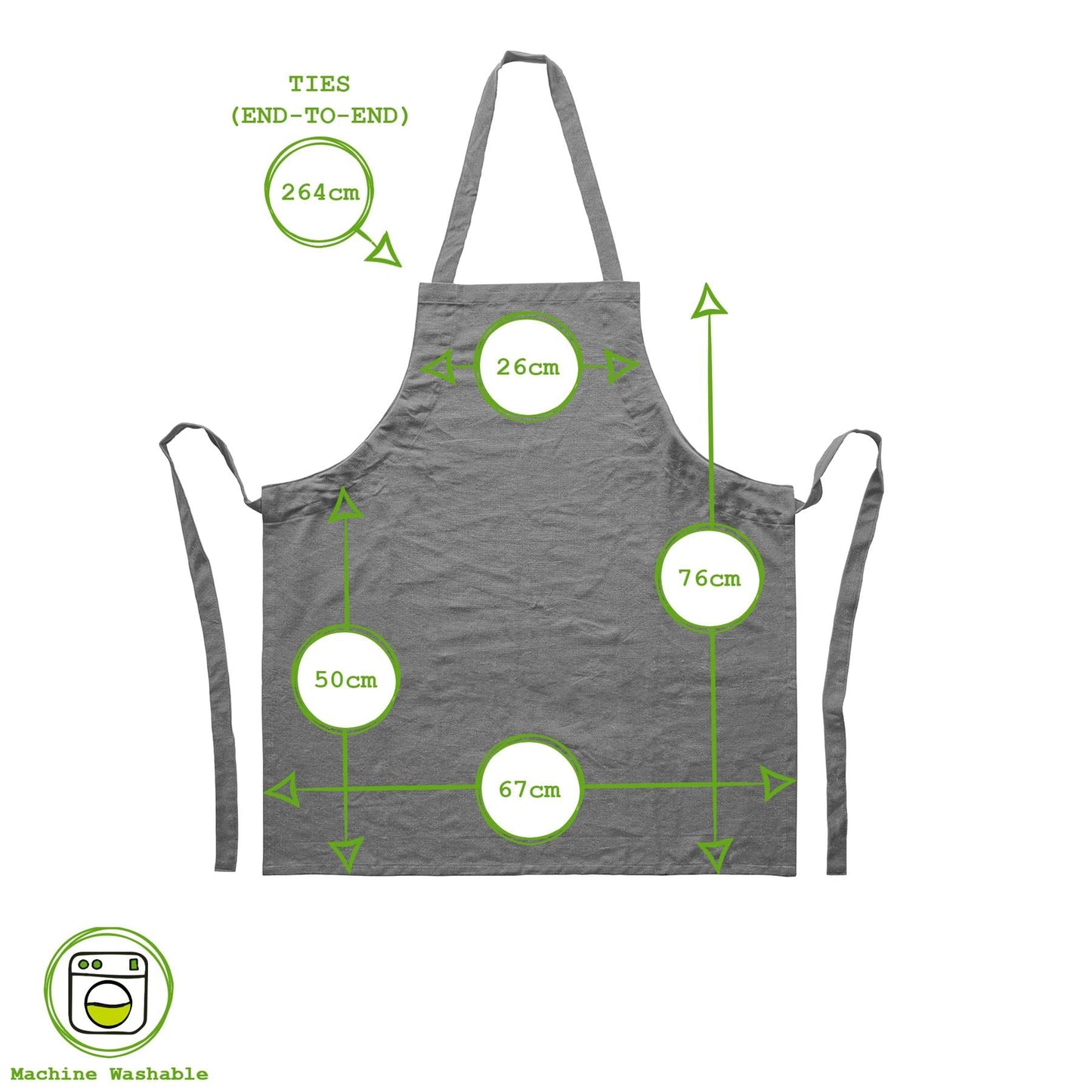 Cotton Kitchen Bib Apron - One Size