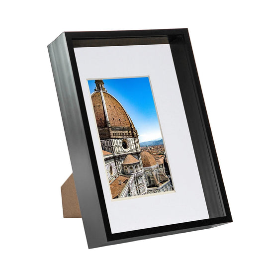 Black A4 (8" x 12") 3D Deep Box Frame with A5 Mount