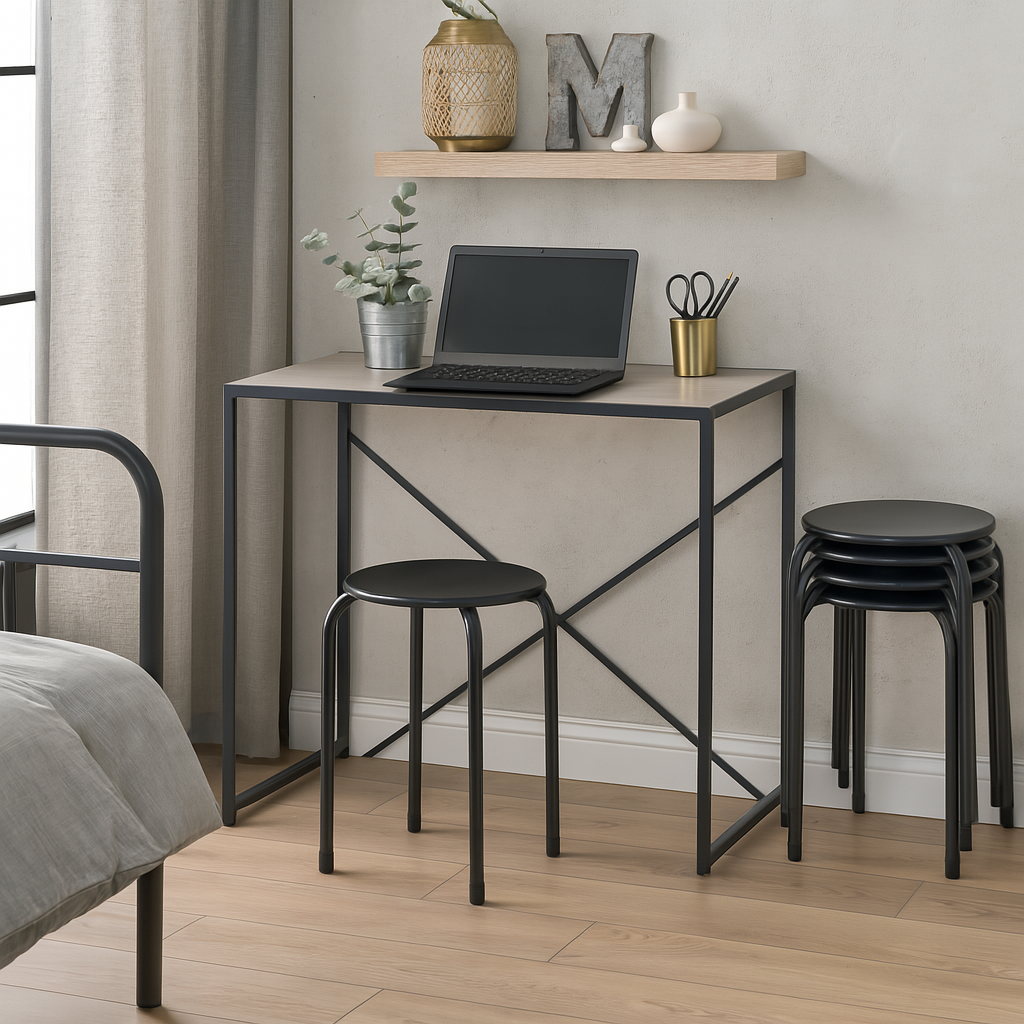 Metal Stacking Stools - Pack of 6