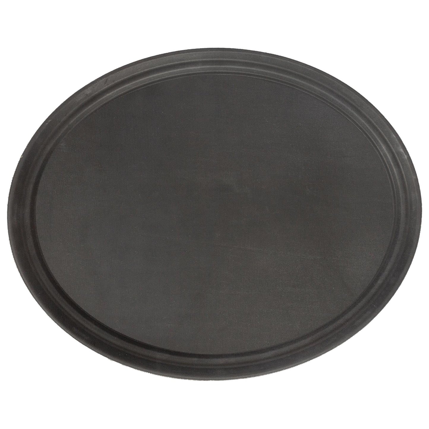 Black 73.5cm x 60cm Oval Non-Slip Serving Tray