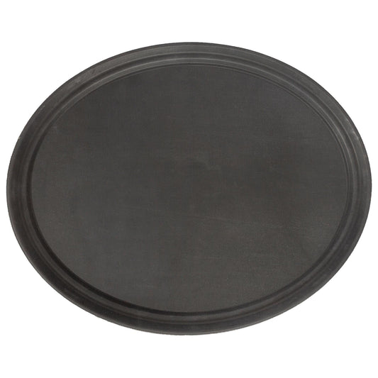 Black 73.5cm x 60cm Oval Non-Slip Serving Tray