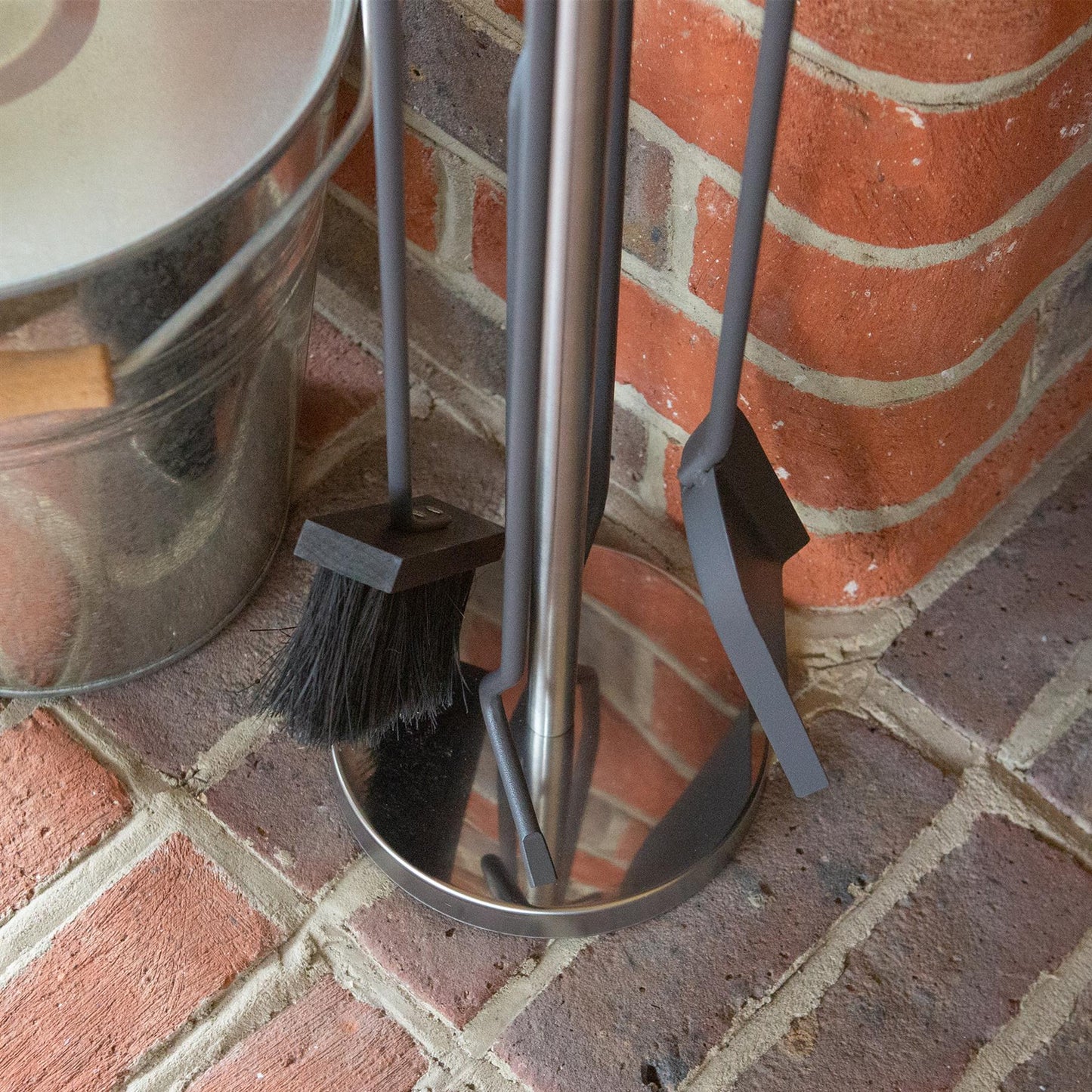 5pc Silver 'Petworth' Fireside Companion Set