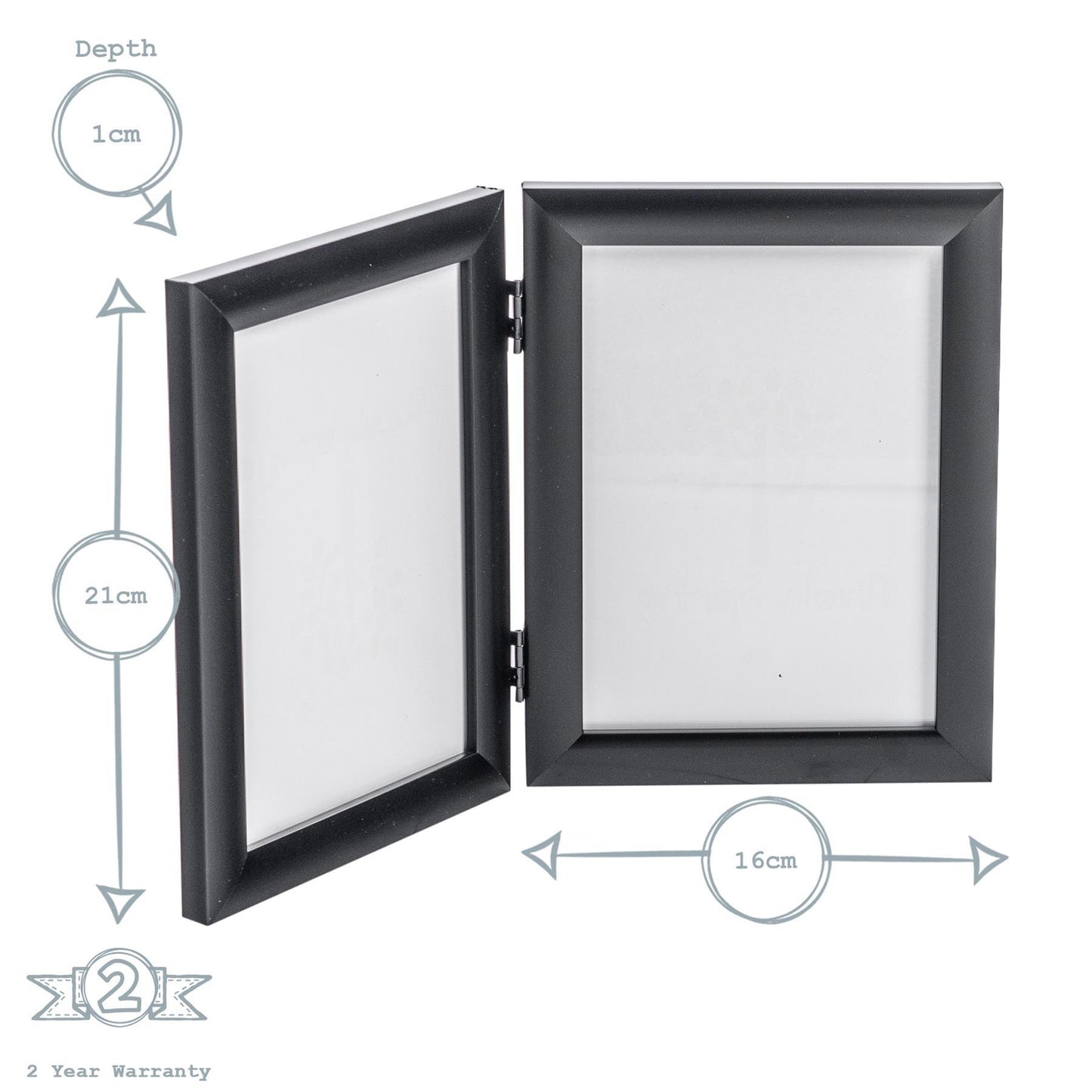 5" x 7" Freestanding Double Photo Frame