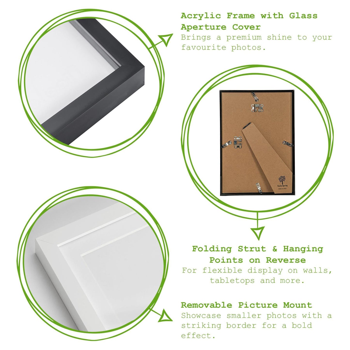 White 5" x 7" Photo Frame with 4" x 6" Mount