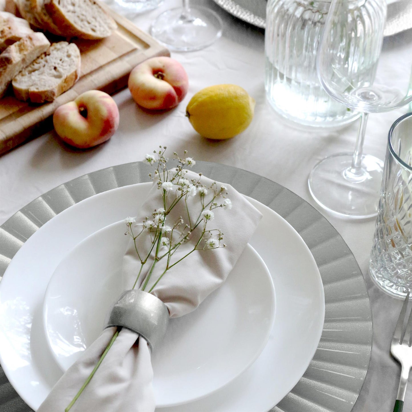 Round Fluted Charger Plates - 33cm - Pack of 6