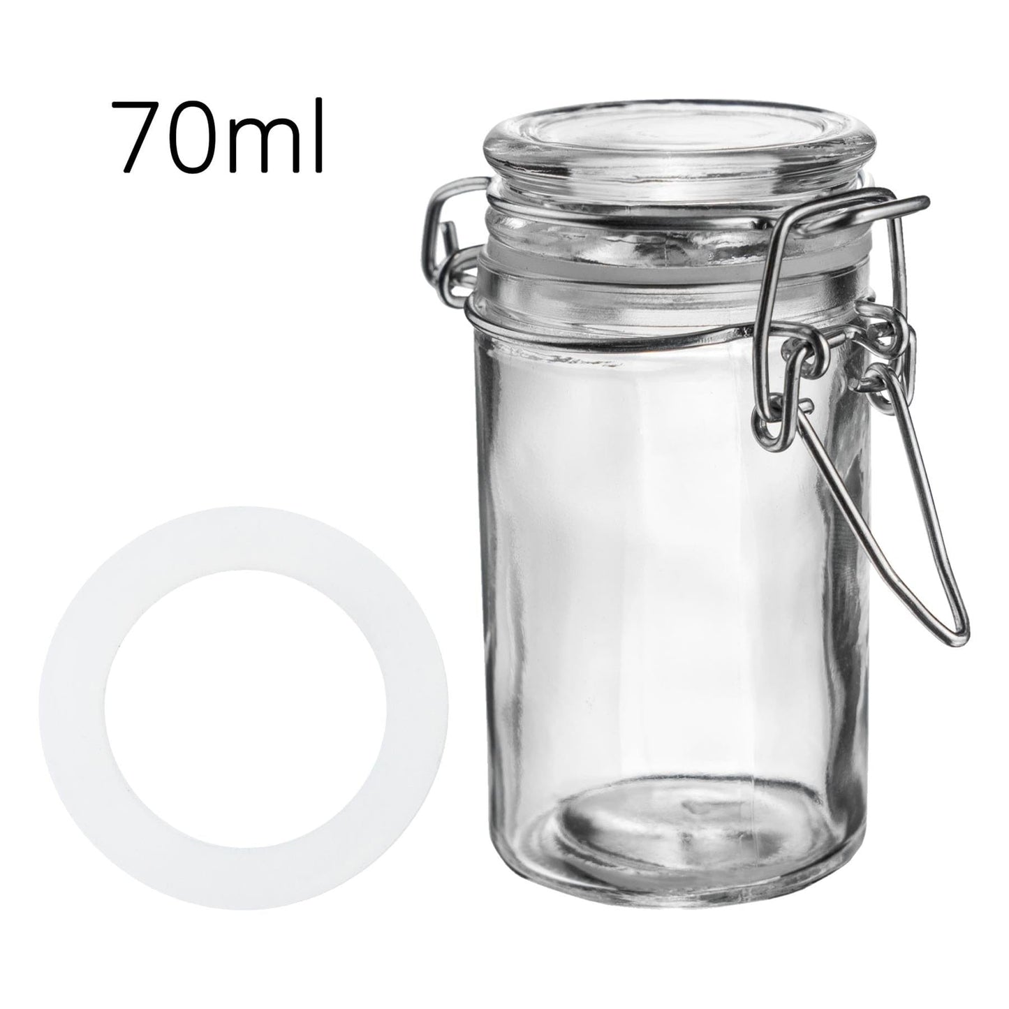 Small Glass Storage Jar Seals - Pack of Six