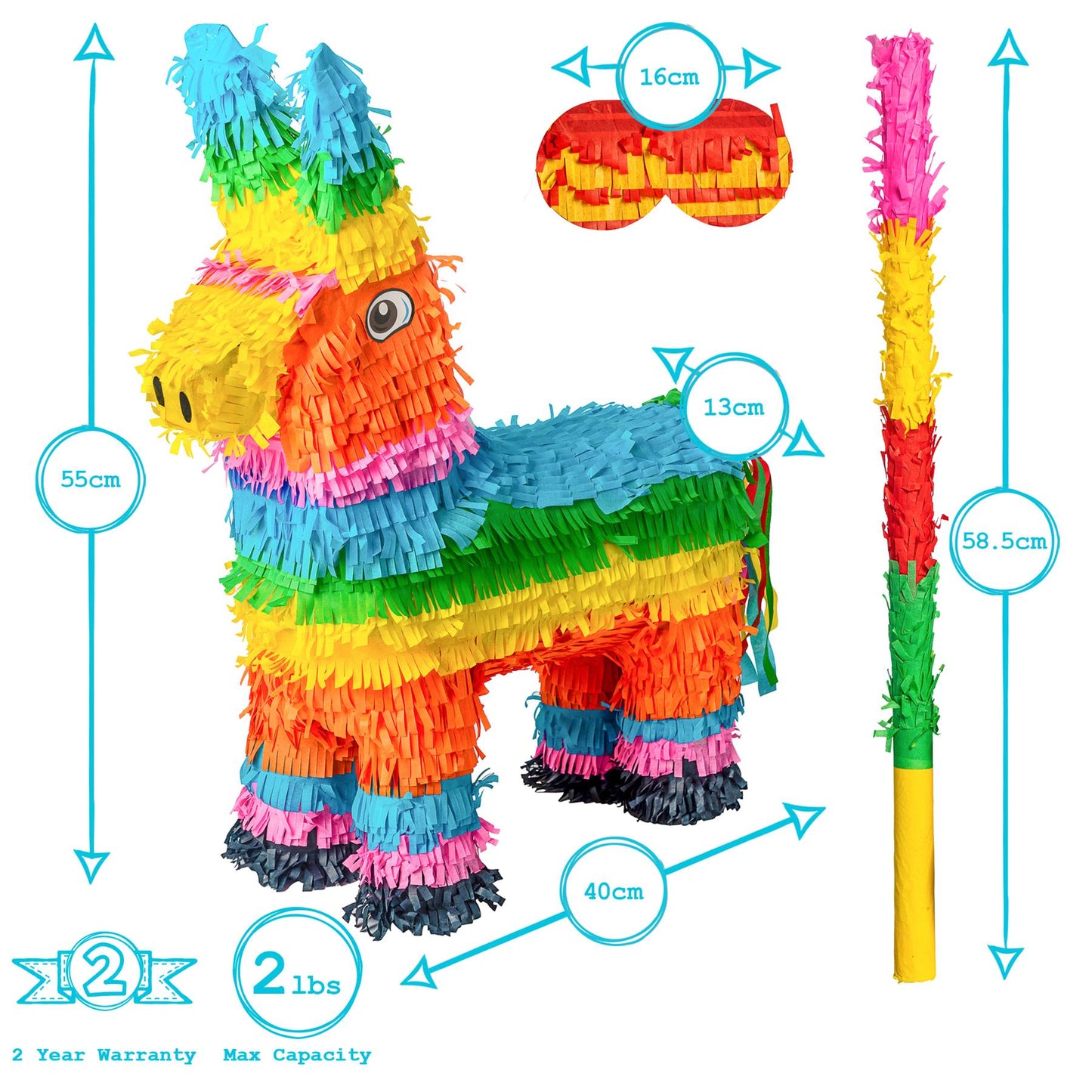Large Donkey Pinata Party Set