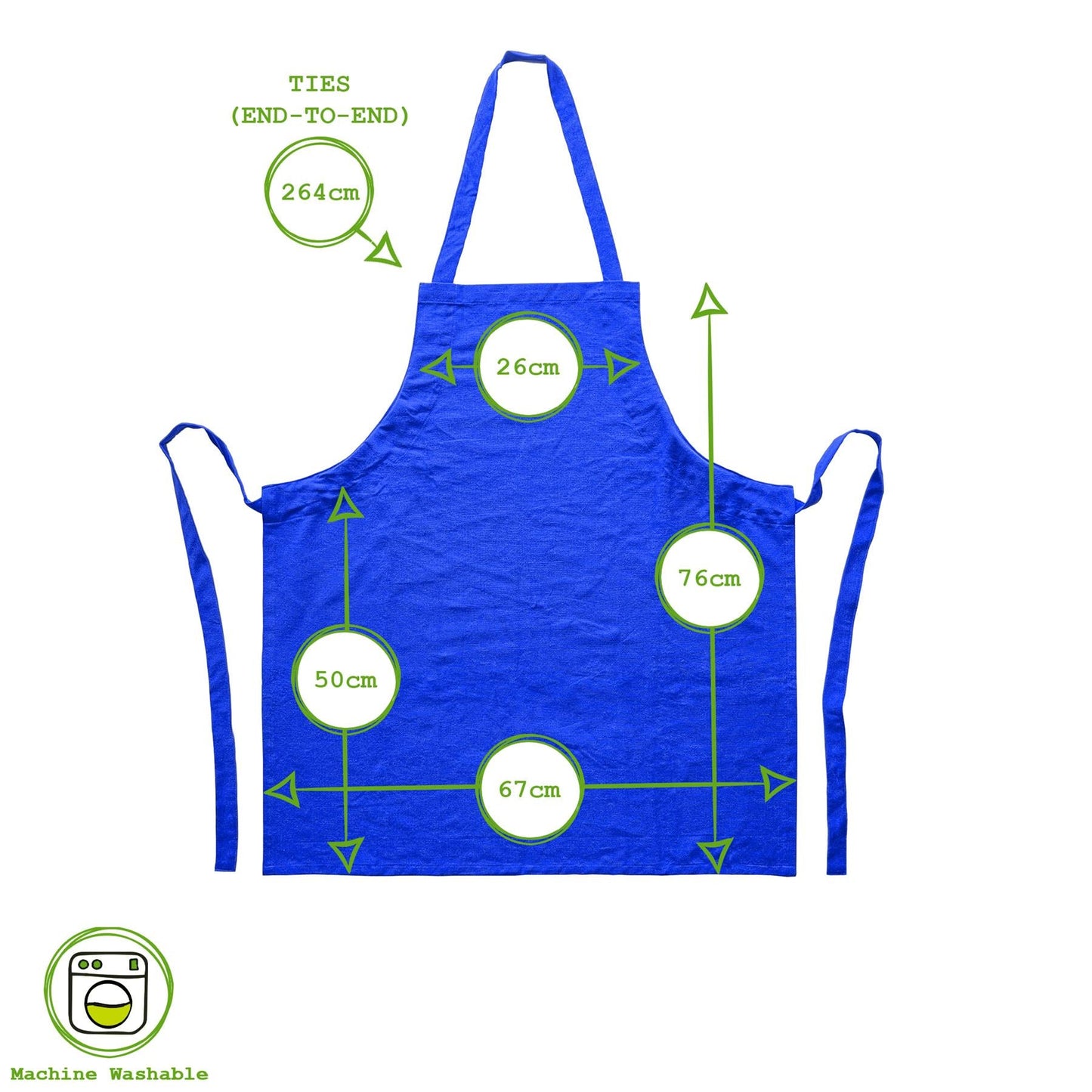 Cotton Kitchen Bib Apron - One Size