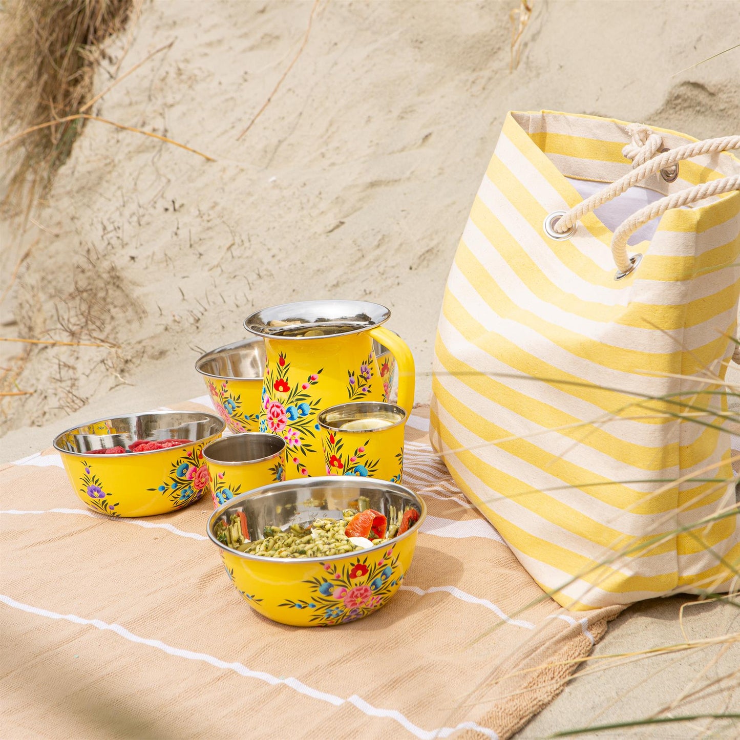 Pansy 16.5cm Stainless Steel Picnic Bowl