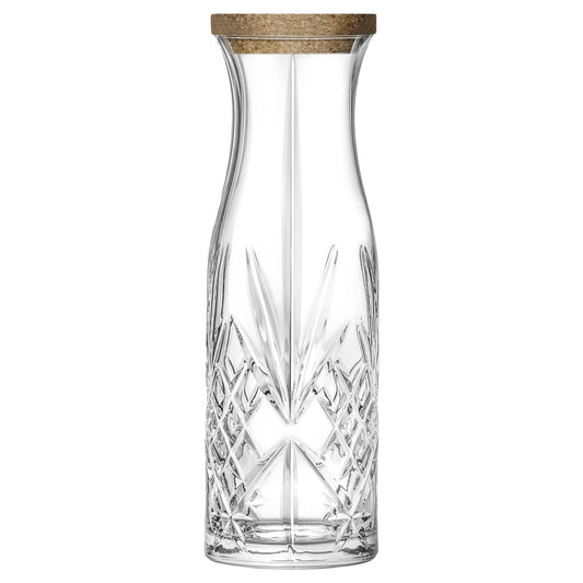 1L Crystal Melodia Glass Carafe with Cork Lid