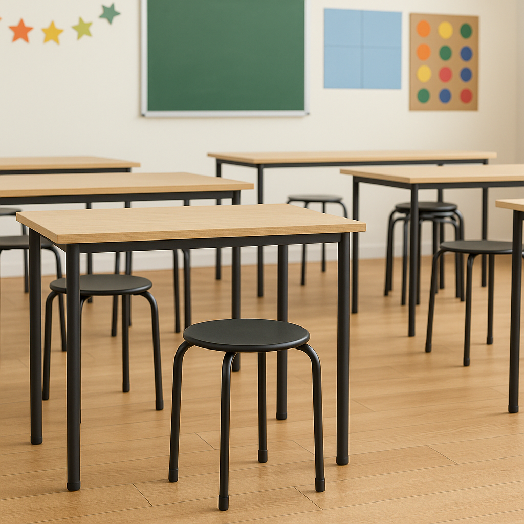 Metal Stacking Stools - Pack of 6