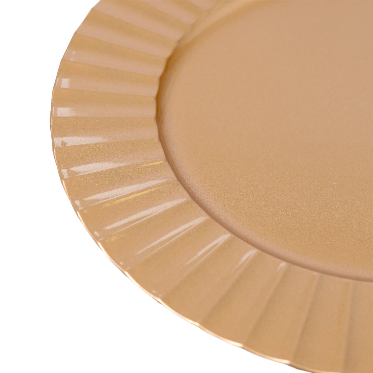 Round Fluted Charger Plates - 33cm - Pack of 6