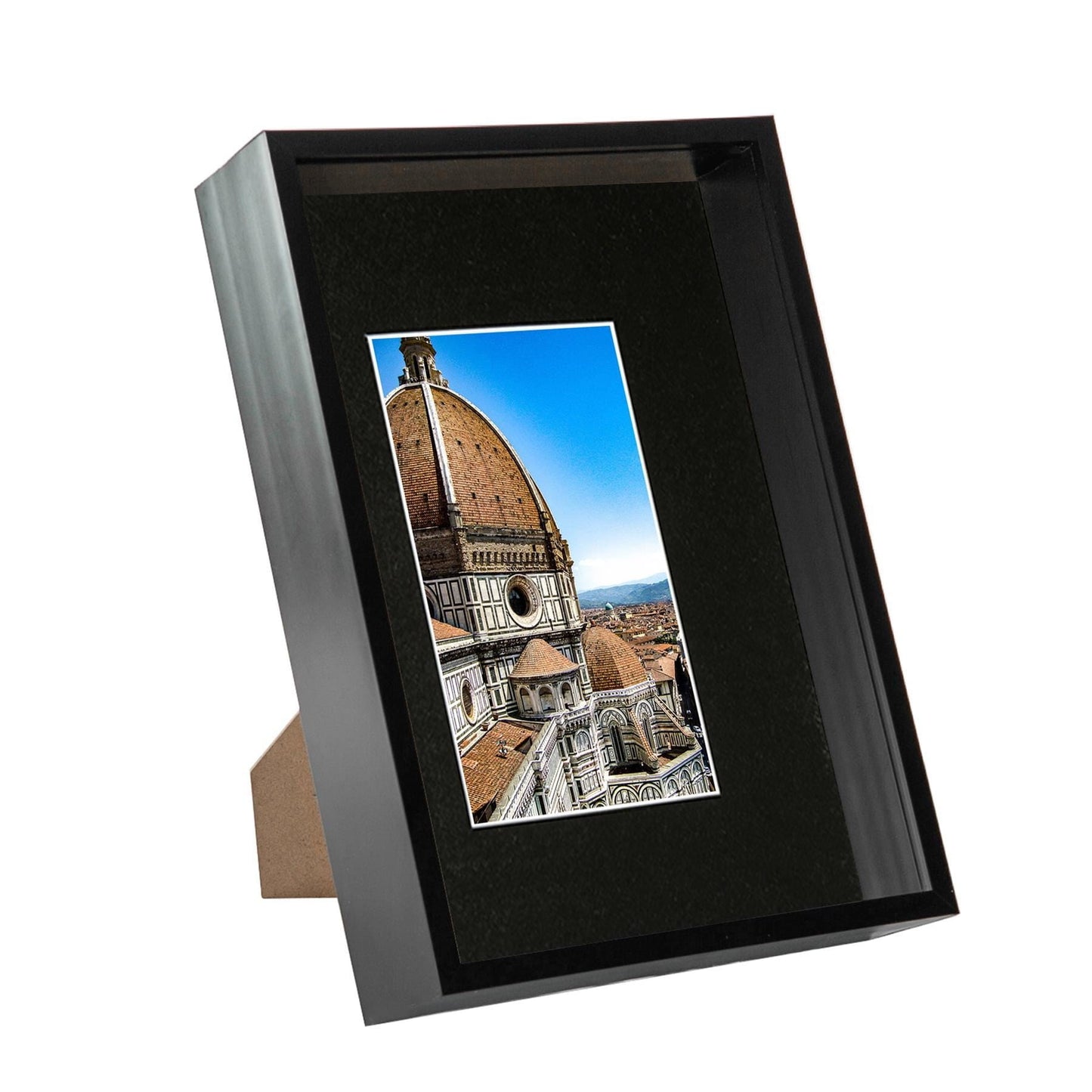 Black A4 (8" x 12") 3D Deep Box Frame with A5 Mount