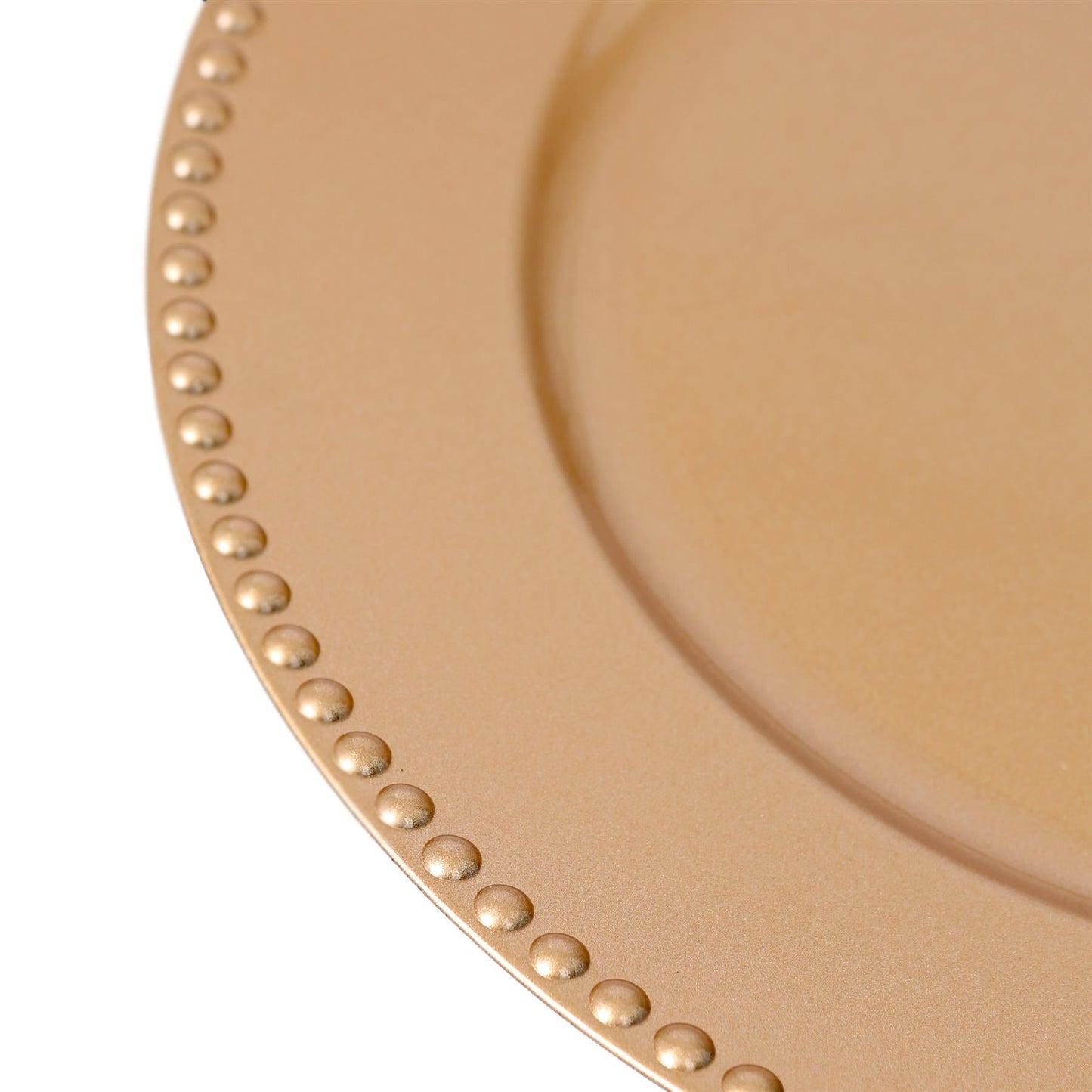 18pc Round Beaded Charger Plates Set - 33cm