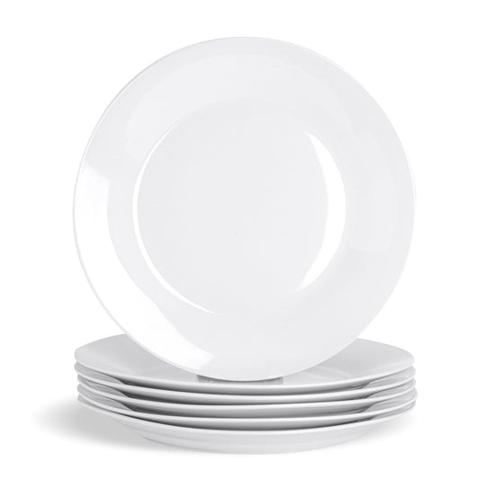 30cm White China Dinner Plates - Pack of Six