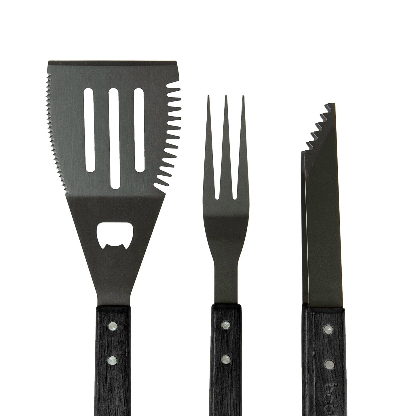 3pc Wooden BBQ Tool Set