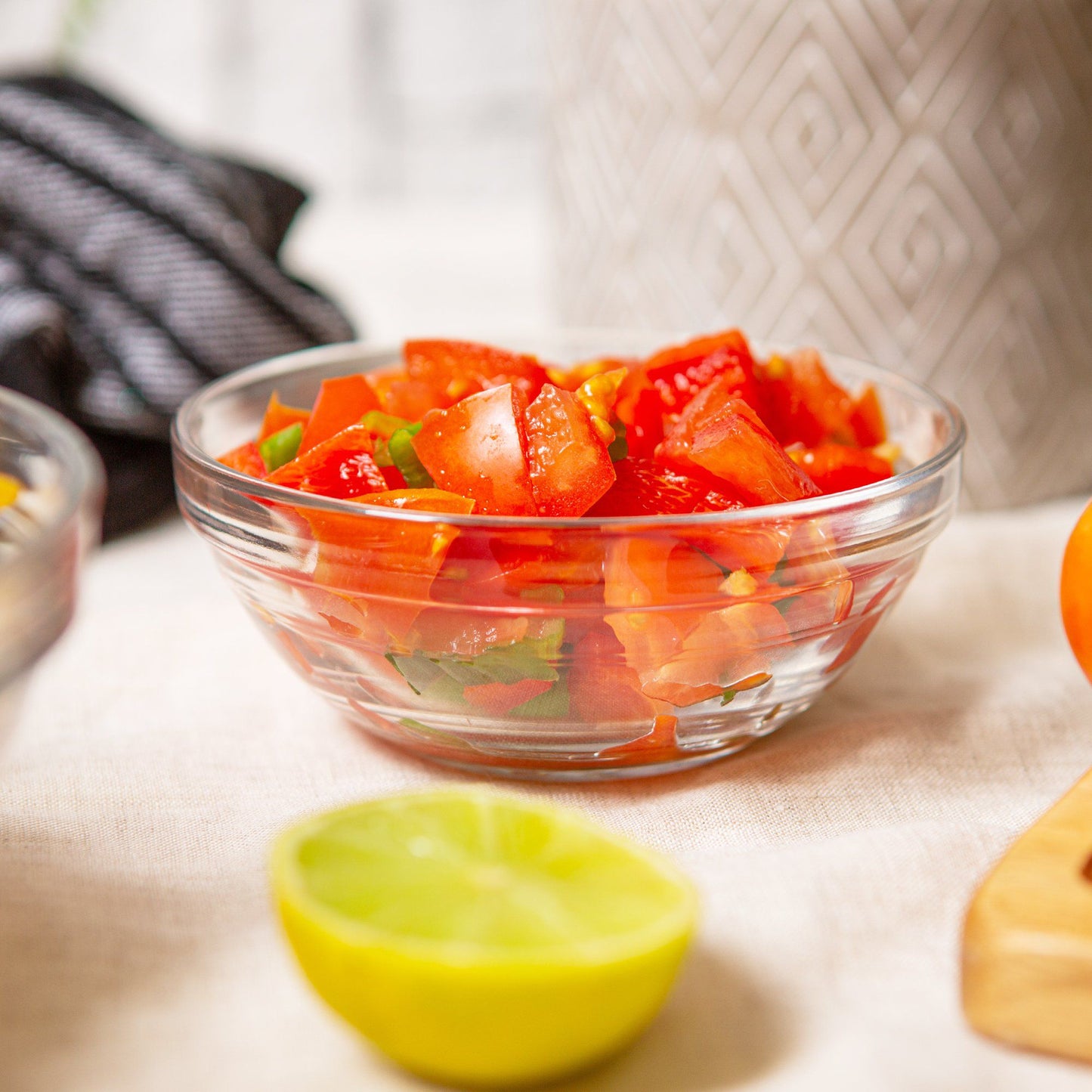 12cm Clear Lys Glass Nesting Mixing Bowl