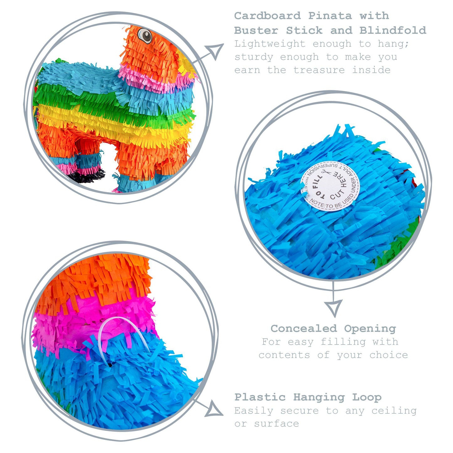 Large Donkey Pinata Party Set