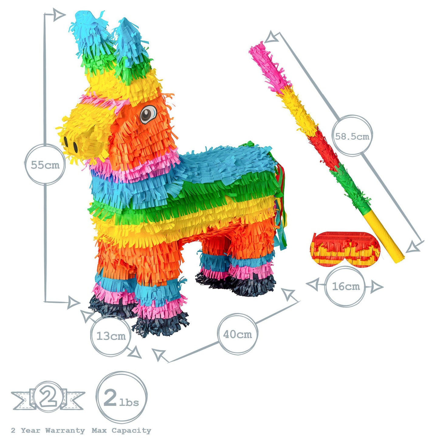 Large Donkey Pinata Party Set