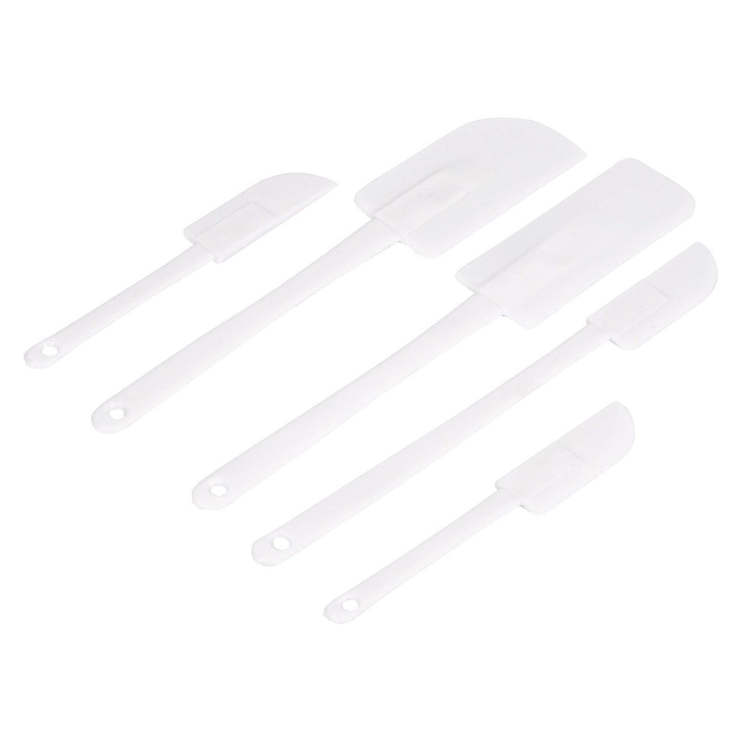 5pc White Silicone Spatula Set