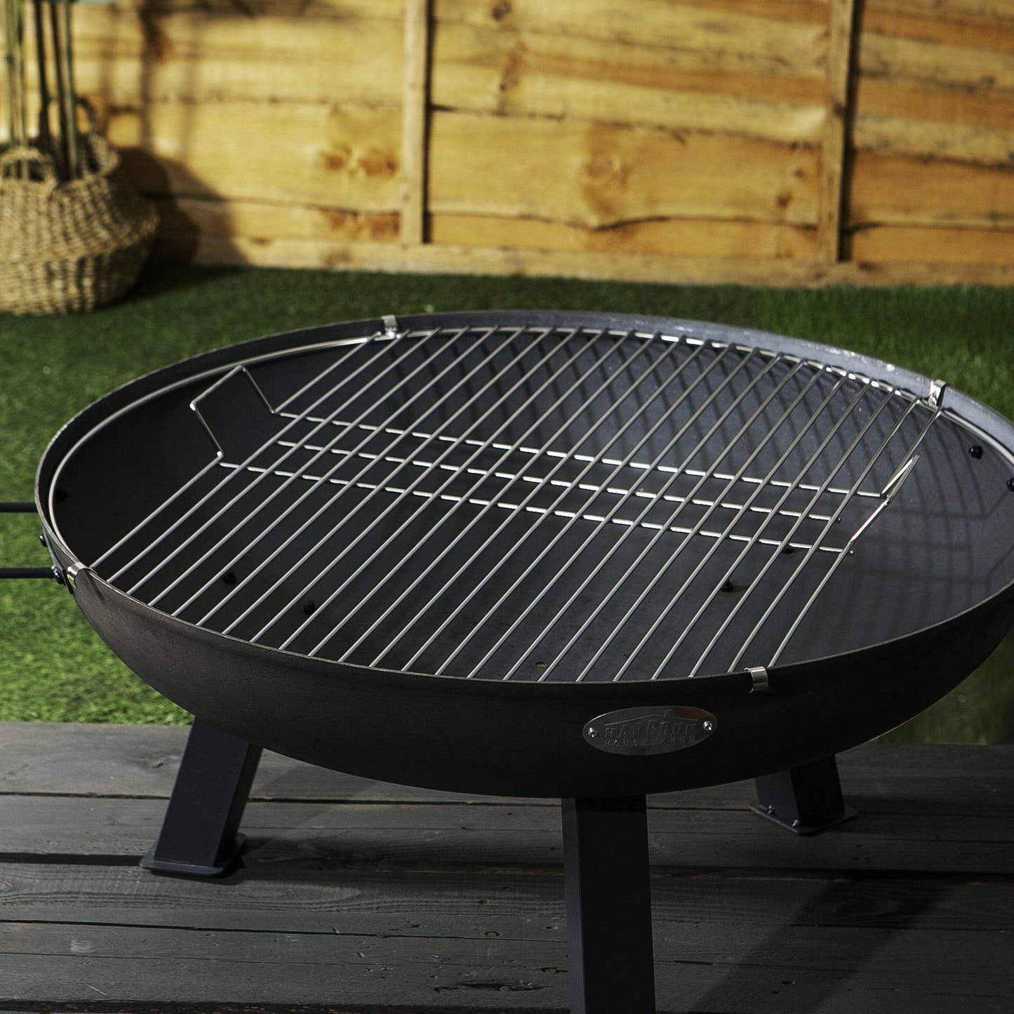 3pc Round Fire Pit, Grill and Dome Set