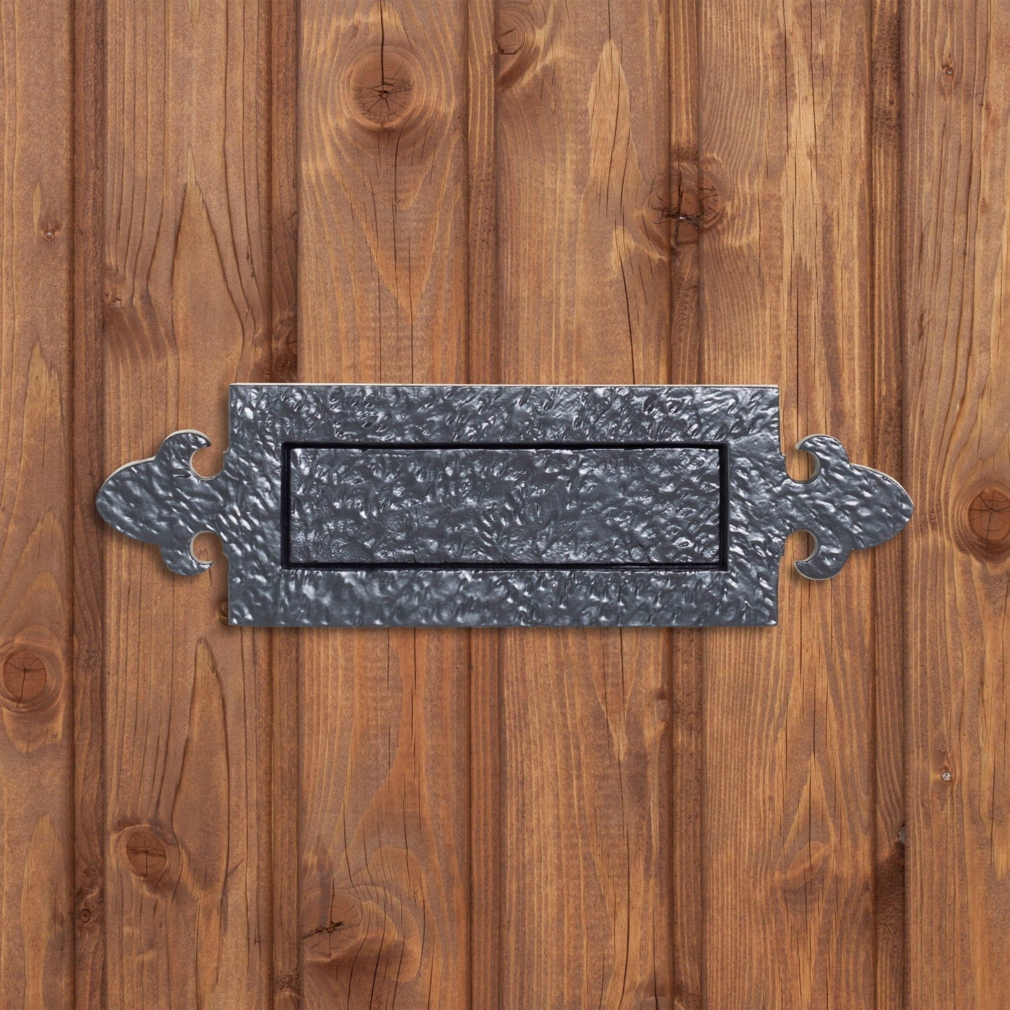 345mm x 105mm Black Fleur De Lis Letter Plate