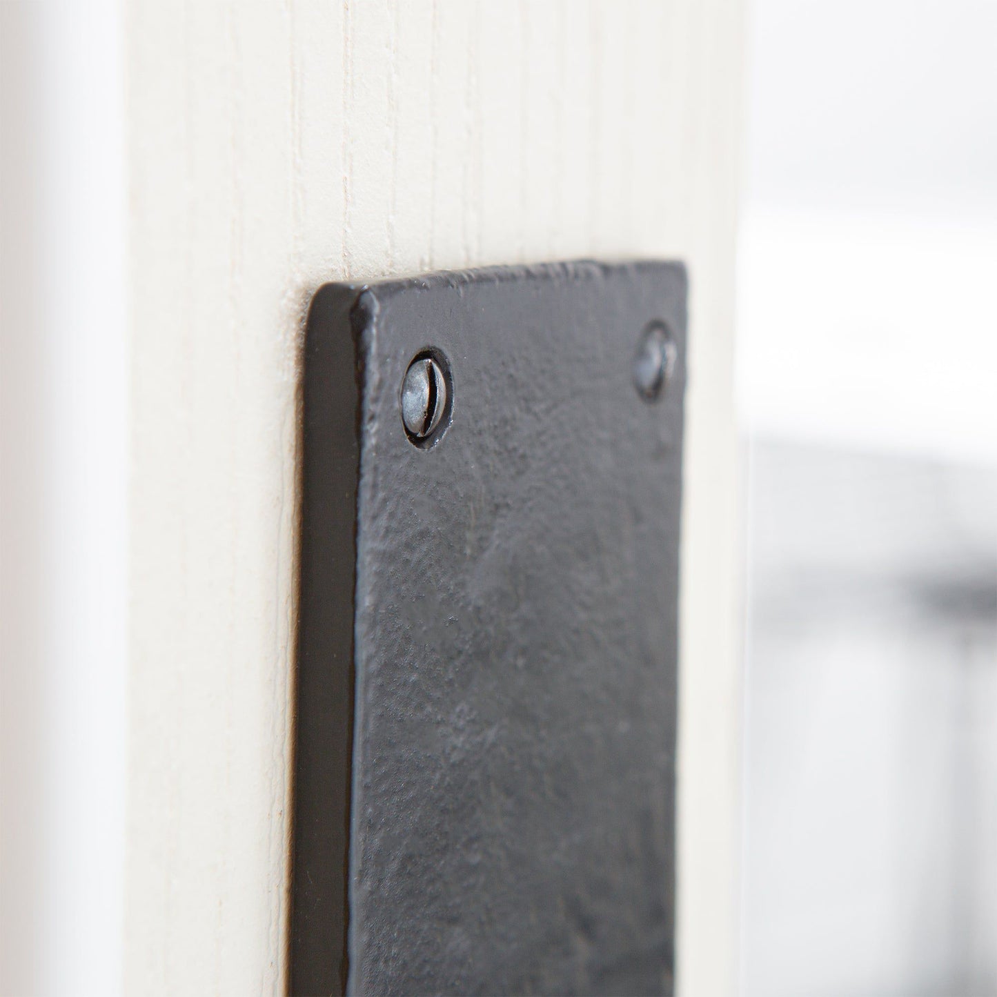 65mm x 295mm Black Rustic Door Push Plate