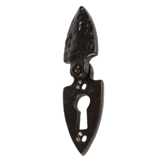 30mm x 55mm Black Arrowhead Escutcheon Plate with Cover