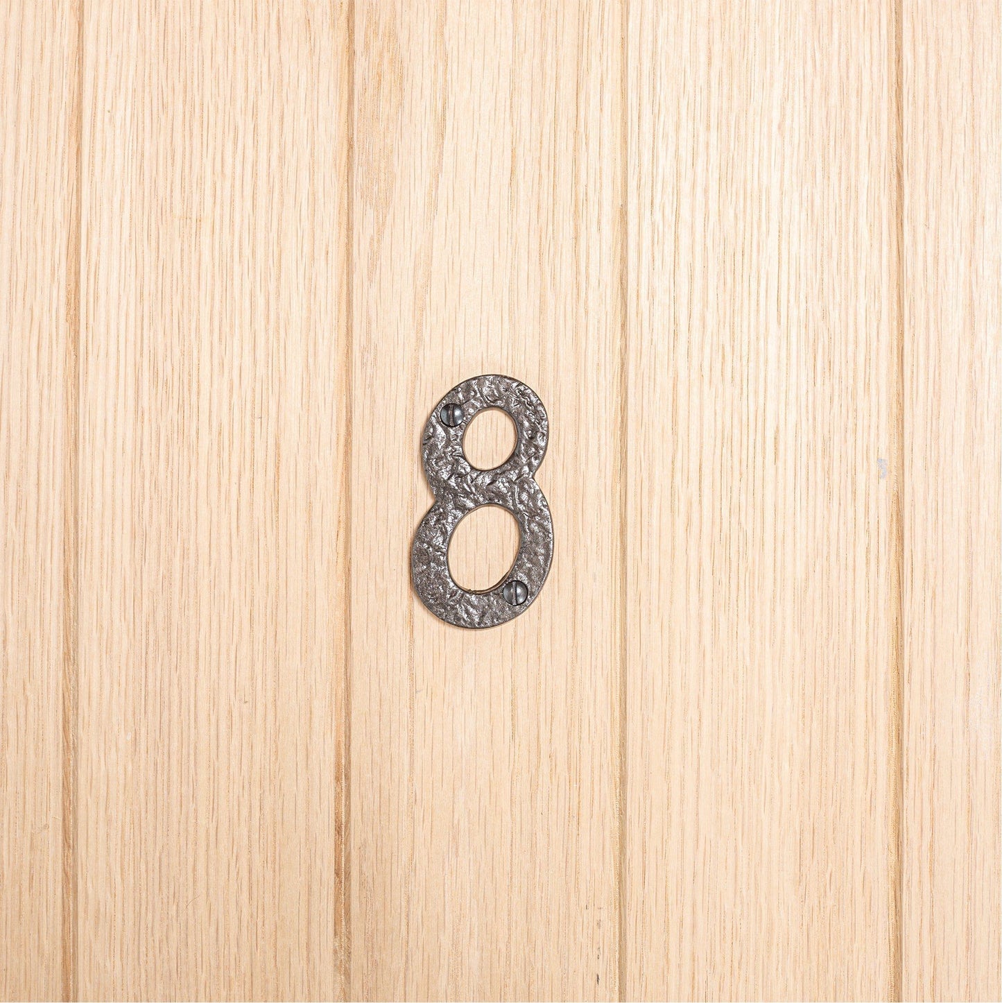 80mm Grey Rustic Iron House Number 8
