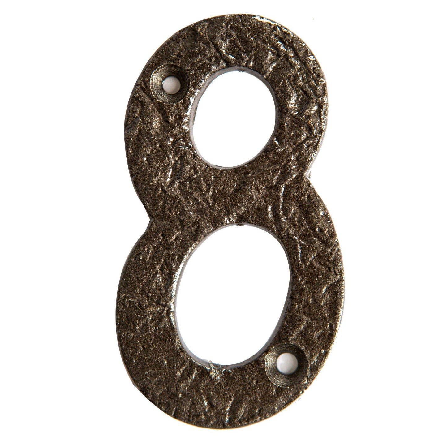 80mm Grey Rustic Iron House Number 8