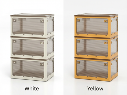 292L Collapsible Storage Bins 3-Pack – Stackable with Lids & Wheels