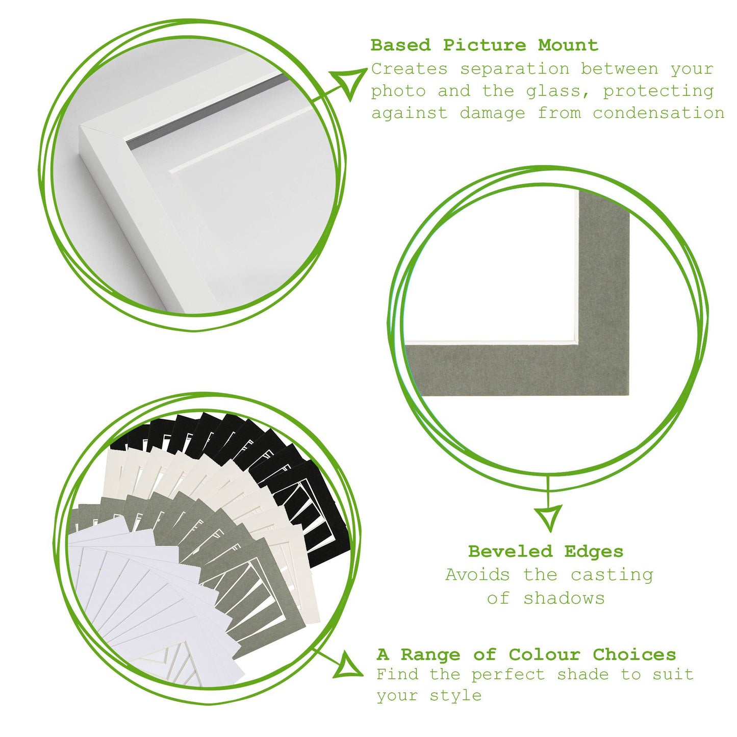 4" x 4" Picture Mounts for 6" x 6" Frame - Pack of 10