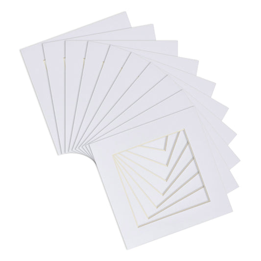 4" x 4" Picture Mounts for 6" x 6" Frame - Pack of 10