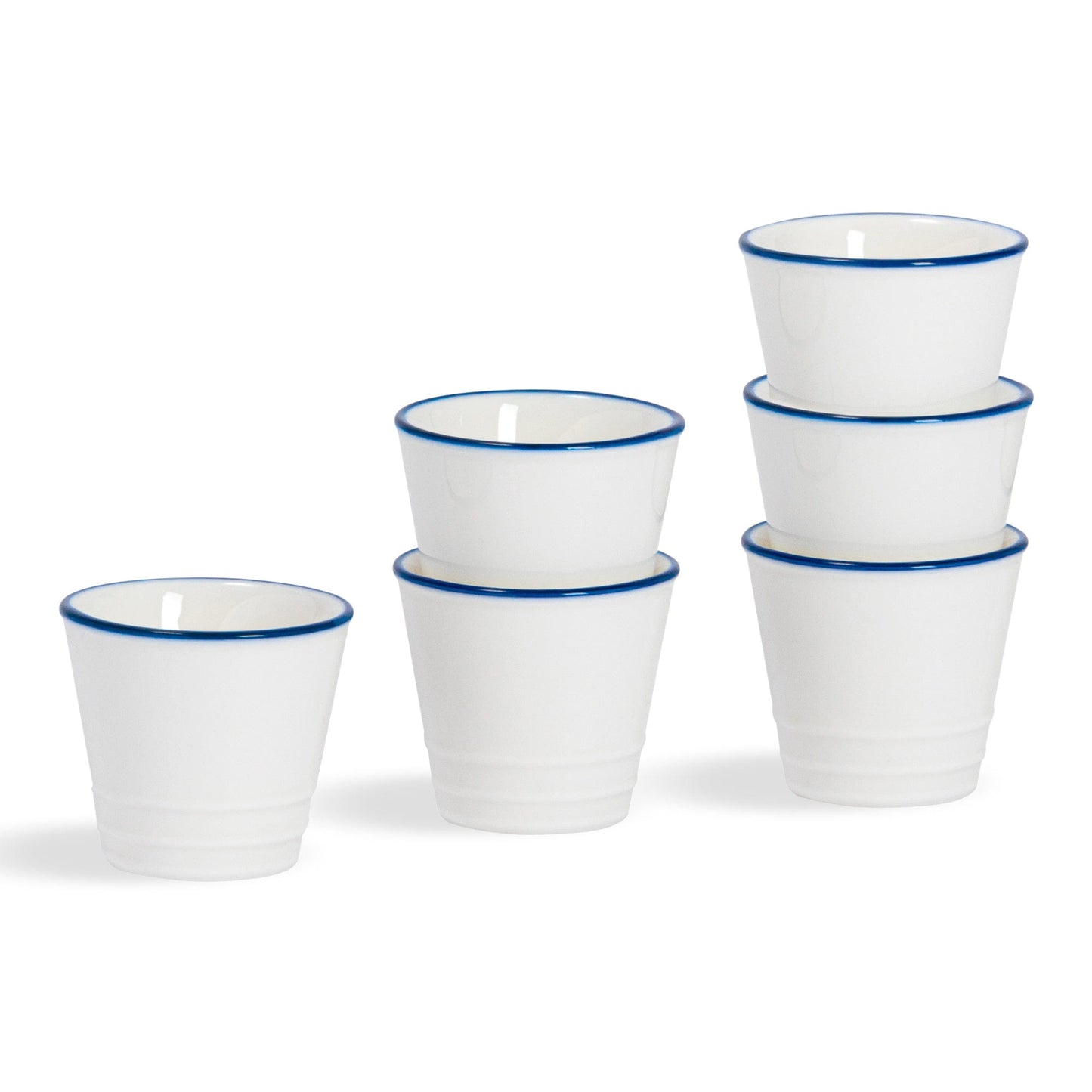 Farmhouse White Porcelain Egg Cups - Pack of Six