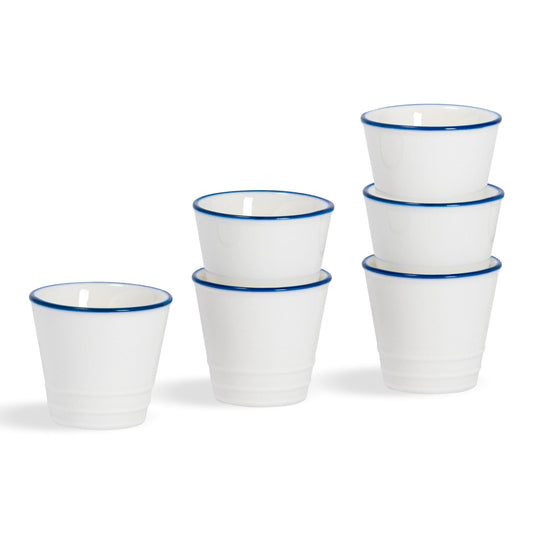 Farmhouse White Porcelain Egg Cups - Pack of Six