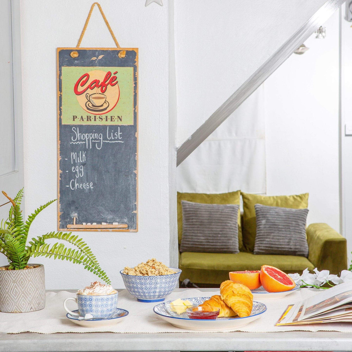 25.5cm Hand Printed Stoneware Dinner Plate