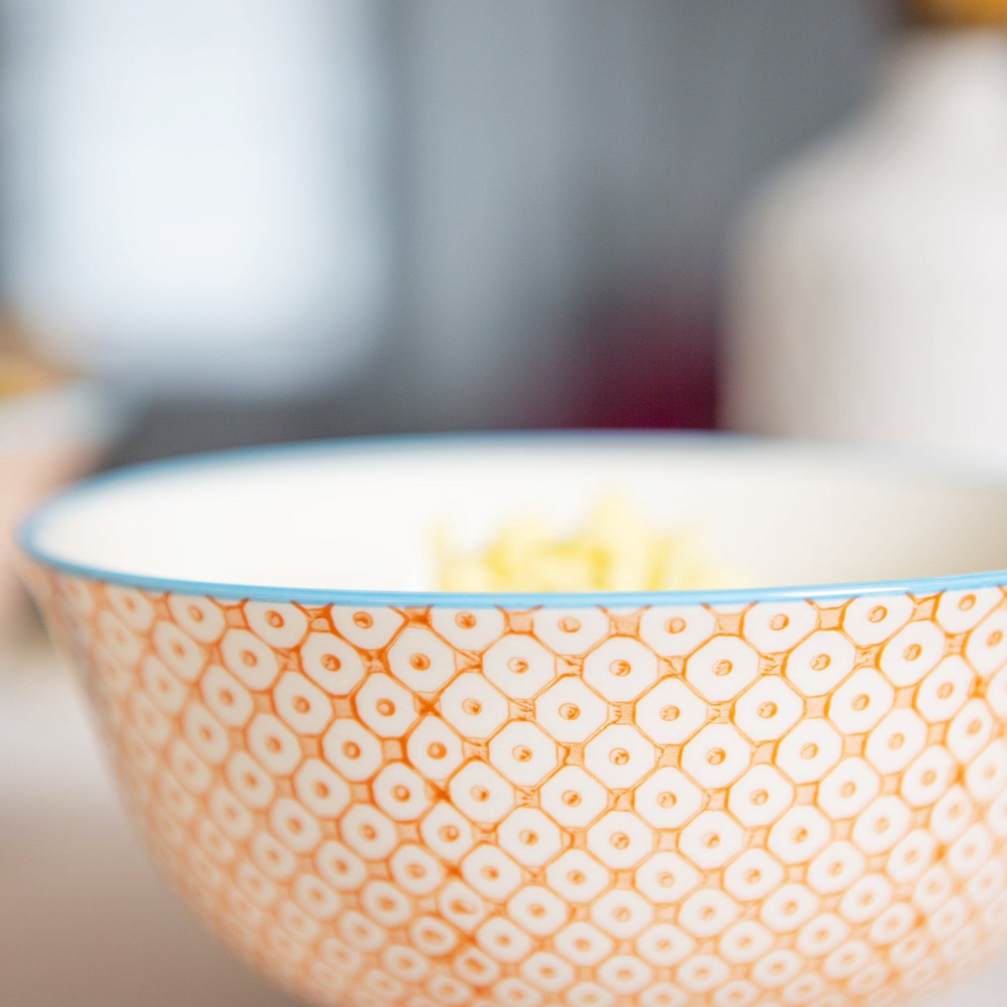 16cm Hand Printed Stoneware Cereal Bowl