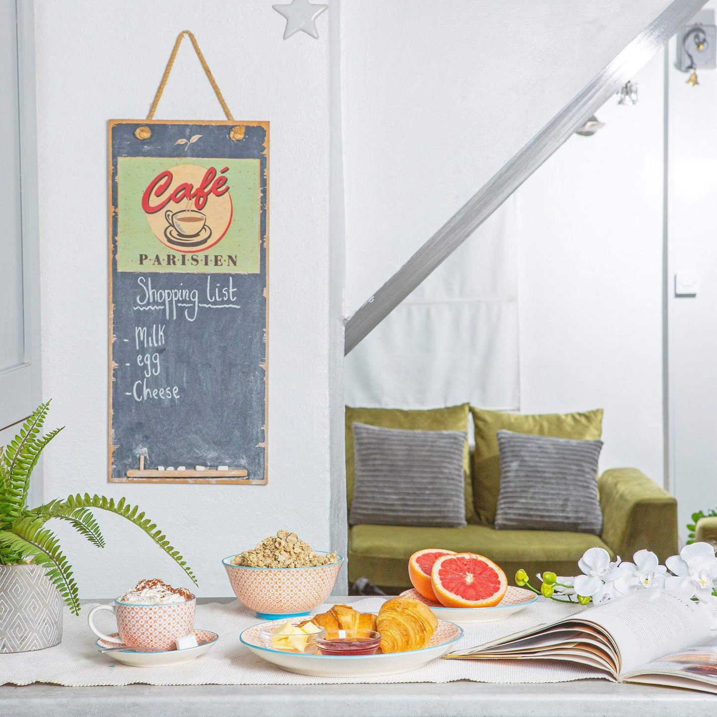 25.5cm Hand Printed Stoneware Dinner Plate